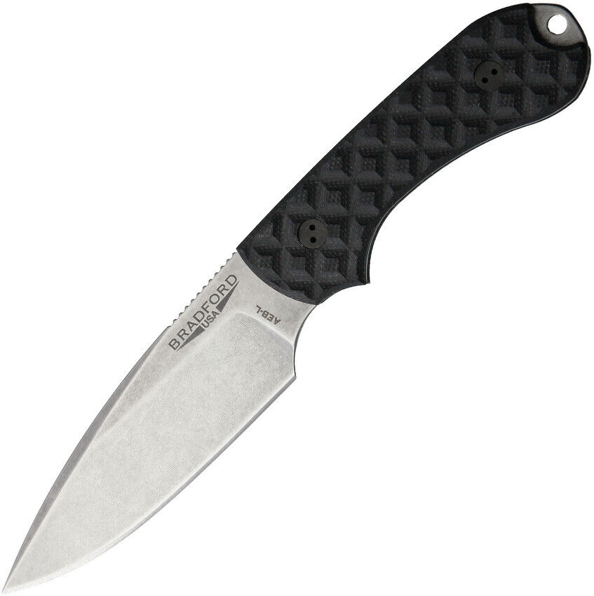 Bradford Knives Guardian 3 Black AEB-L Steel Fixed Blade Knife 3FE001A