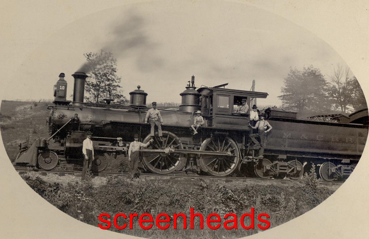 Early Rare CABINET PHOTO M.& C. R.R. MEMPHIS & CHARLESTON Railroad Train Engine