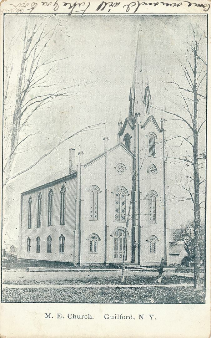 GUILFORD NY - M. E. Church - udb - mailed 1908