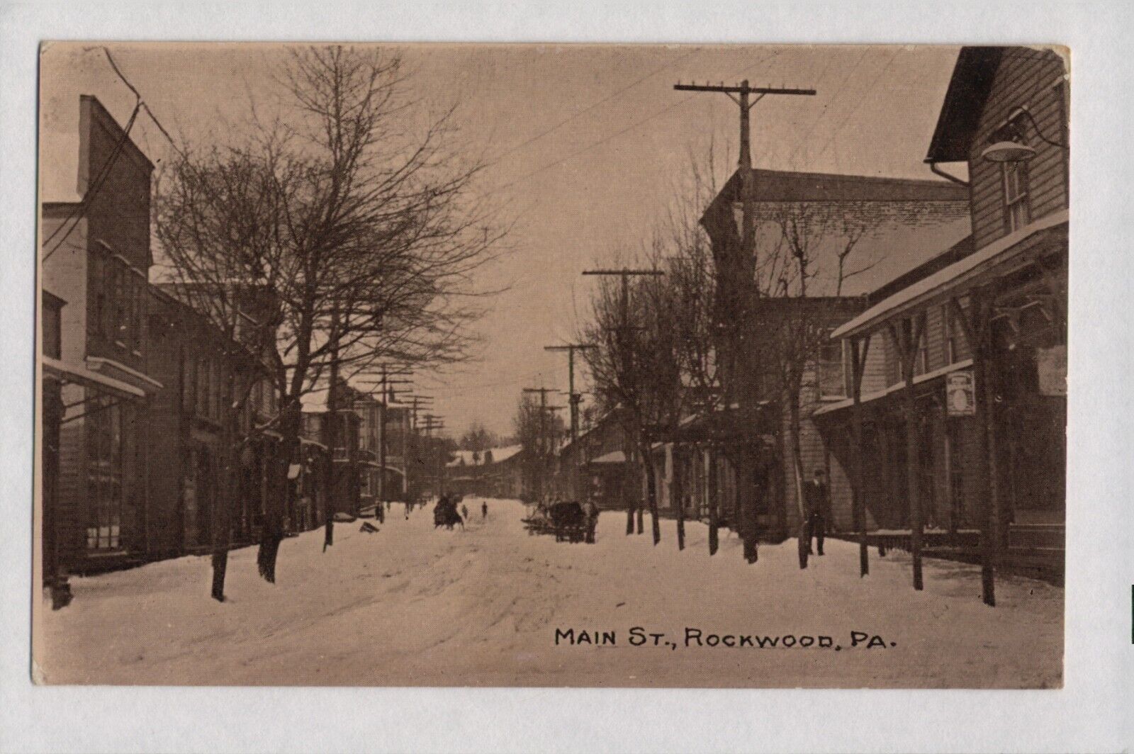1910 Postcard Rockwood Pennsylvania Somerset County Pop 850 Main Street