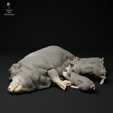 Breyer size traditonal 1/9 resin Berkshire boar companion animal figurine picture