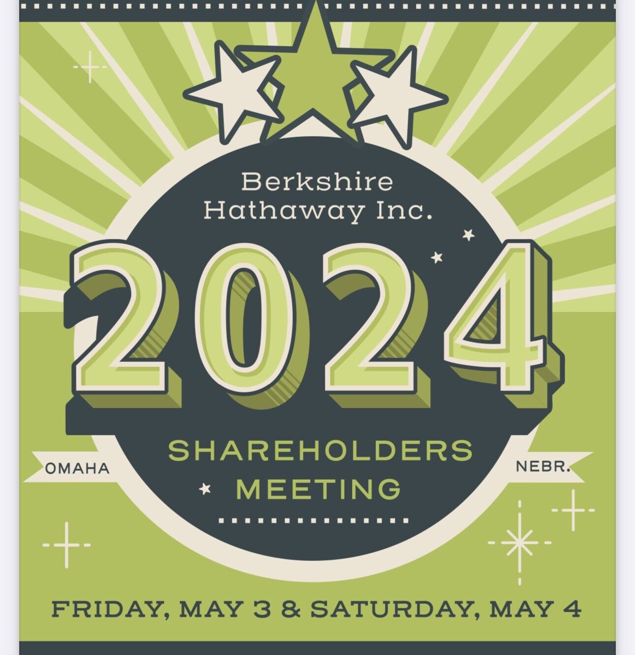 Berkshire Hathaway 2024 Annual Shareholder Meeting Pass - Warren Buffett