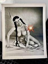 Vtg Original 50s Risque Cheesecake Pinup Glamour Busty Betty Kidder Indian Photo picture