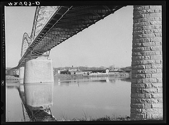 Bridge,Connecticut River,Middletown,CT,Middlesex County,November 1940,FSA,1