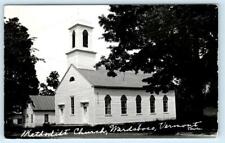 RPPC  WARDSBORO, Vermont VT ~ METHODIST CHURCH Windham County 1960 Postcard picture