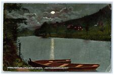 1910 Moonlight Callicoon Creek Jeffersonville New York Vintage Antique Postcard picture