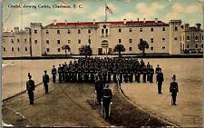 1911 CHARLESTON SC THE CITADEL CADETS STAND AT ATTENTION POSTCARD 25-10 picture