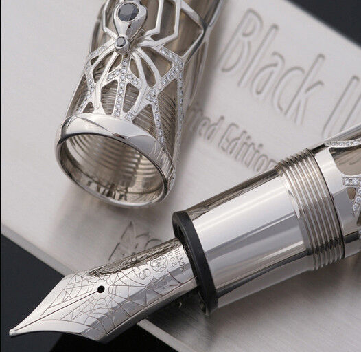 Montblanc Atelier Prive Black Widow Solid White Gold Fountain Pen (Edition of 8)