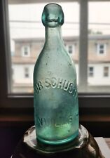 Aqua Jacob Schuster Danville PA 1870s Pony Style Soda Bottle  picture