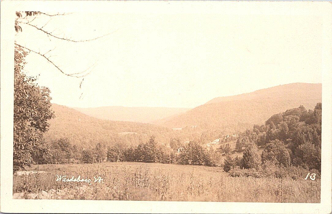 RPPC Wardsboro Vermont Panoramic Scene 1930s era