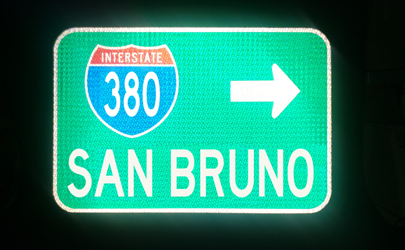 SAN BRUNO, California route road sign 18