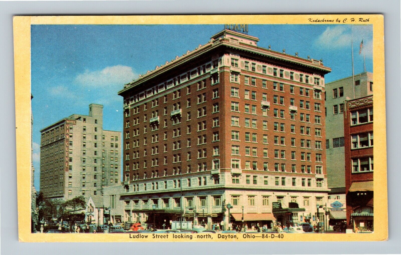 Dayton, OH-Ohio, Ludlow Street Looking North, Vintage Postcard