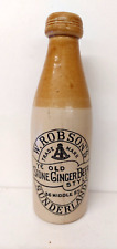 W Robson's Sunderland Tyne & Wear Pictorial Ye Old Stout Ginger Beer Bottle picture