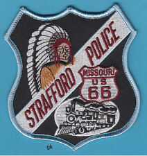 STRAFFORD MISSOURI POLICE SHOULDER PATCH Route 66  Indian chief picture
