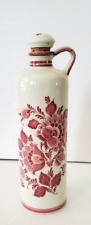 Vintage Delft Red Toile BOLS Decanter Bottle Holland Hand Painted Cork Lid picture