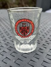 Vintage Fairfield University - Shot Glass Thick Clear with Logo 3” inches tall picture