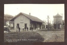 REAL PHOTO RICHFORD NEW YORK LEHIGH VALLEY RAILROAD DEPOT STATION POSTCARD COPY picture