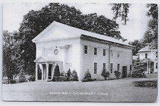 Woodbury CT Town Hall RPPC c1930 Postcard    pc21 picture