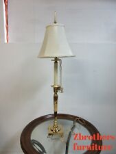 Ethan Allen Brass Tall Candlestick Pedestal Table Lamp A picture