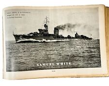 Vintage 1943-44 Macmillan Jane’s Fighting Ships Book WWII Militaria Warships picture
