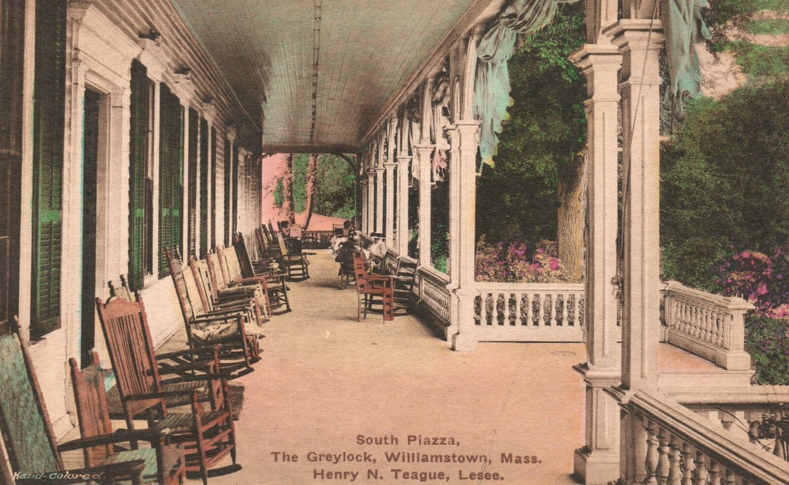 Vintage Postcard 1910's South Piazza Greylock Williamstown Massachusetts MA
