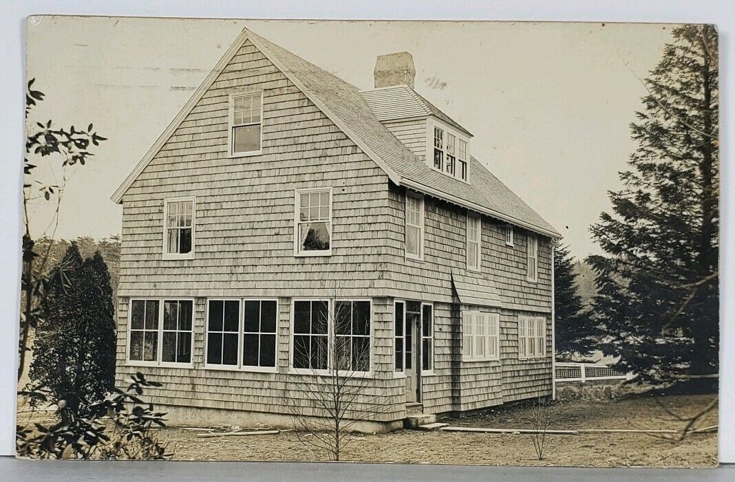 Lexington Mass RPPC James' House Real Photo 1911 to Strafford VT Postcard K14