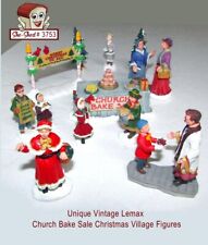 Lemax Christmas Church Bake Sale Christmas Village Assorted Figures Lot picture