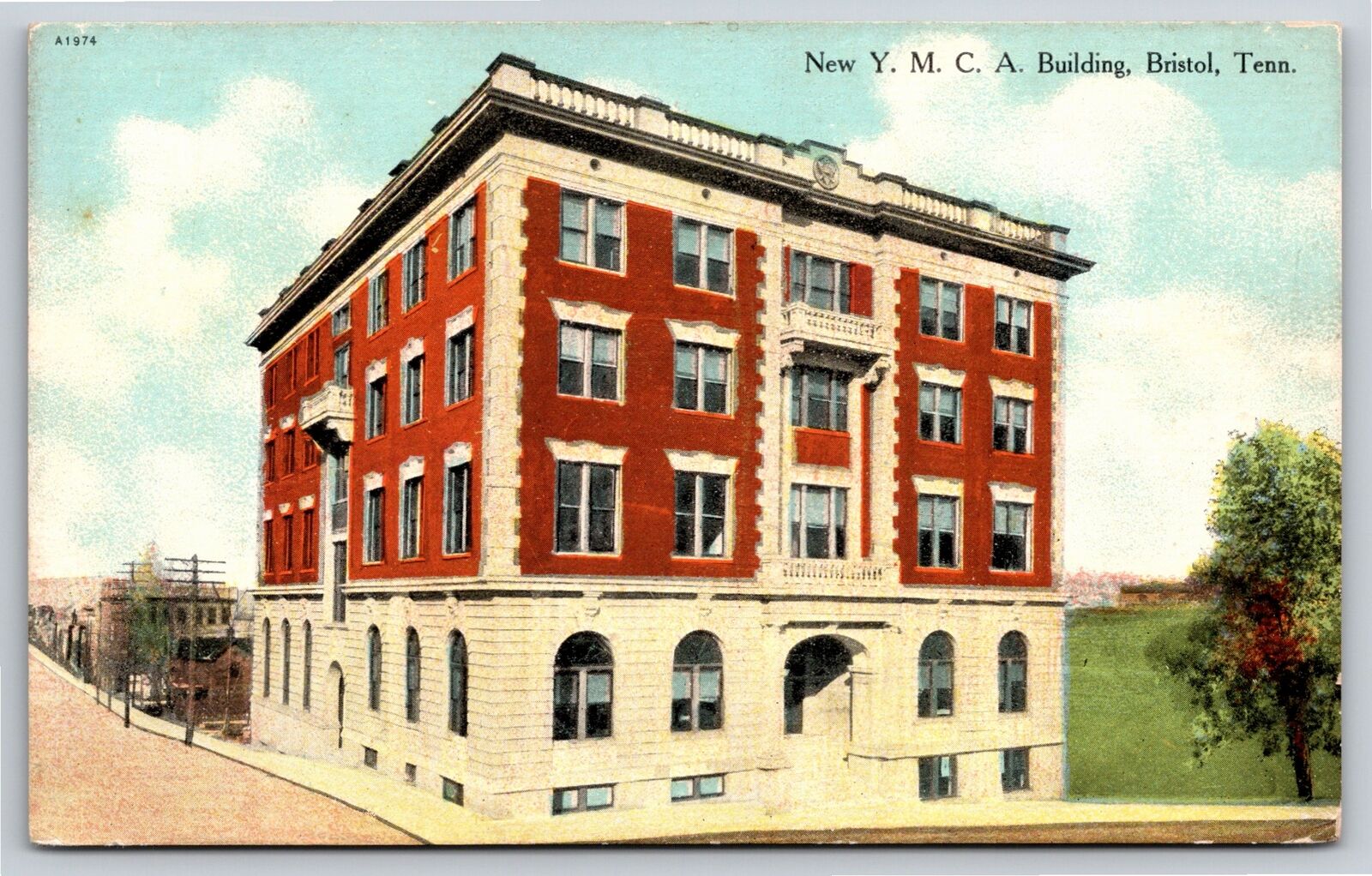 Bristol Tennessee~New YMCA Building~c1910 Postcard