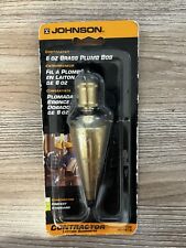 Johnson 8 oz Brass Plumb Bob New In Package picture