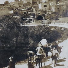 Bethany Jericho Road Palestine Stereoview c1901 Israel Street Scene Antique Q449 picture