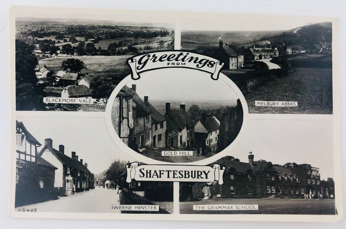 Vintage Shaftsbury England Greetings from Shaftsbury RPPC Famous Sights 