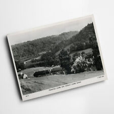 A3 PRINT - Vintage Somerset - Monkton Combe and Viaduct, Combe Down picture