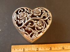 Brighton  Silver Tone Heart Shaped Nested Jewelry Box picture