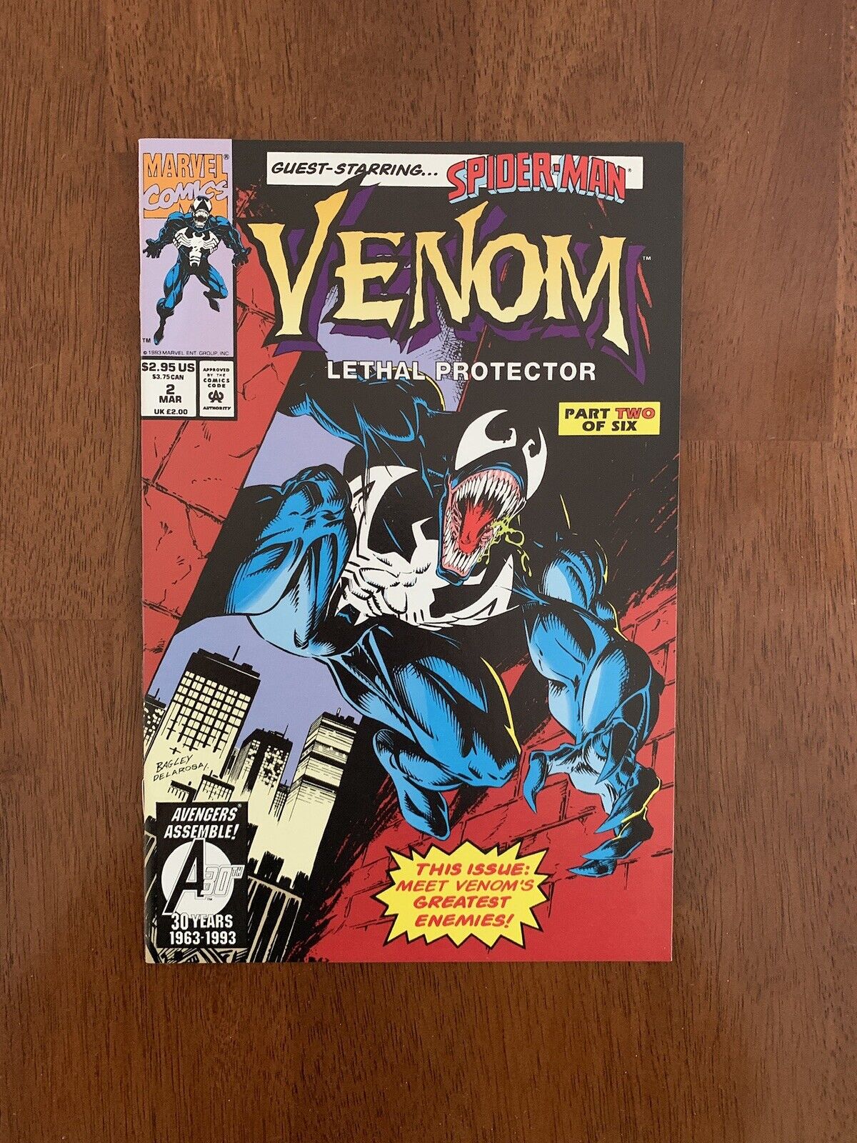 Venom: Lethal Protector #2 (Marvel, 1993) 1st app. the Jury & Orwell Taylor NM