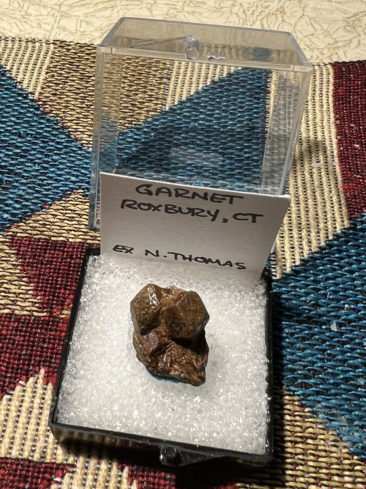 Garnet crystal, Greens Farm locality, Roxbury, CT