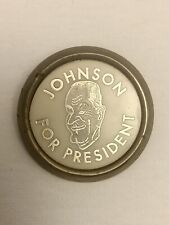 RARE Johnson For President LBJ Pin Pinback Political Button Caricature picture