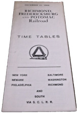 DECEMBER 1969 RF&P RICHMOND FREDERICKSBURG & POTOMAC RAILROAD PUBLIC TIMETABLE picture