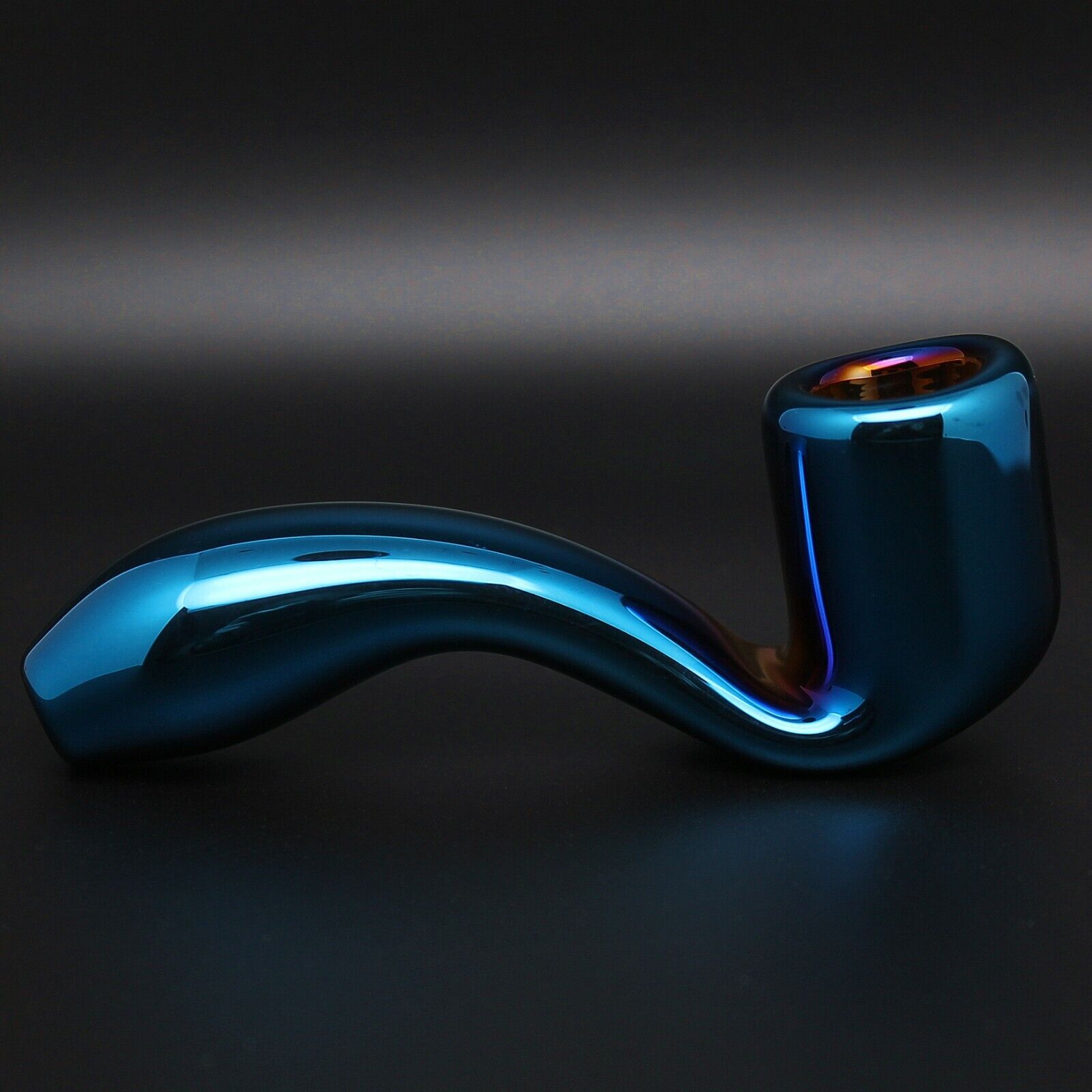 4.2” Metallic Glass Sherlock Holmes Smoke Bowl Smoking Pipes Bowls Blue Pipe