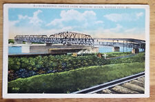 Burlington Bridge Over Missouri River Kansas City MO Postcard 1930s Miller Art picture
