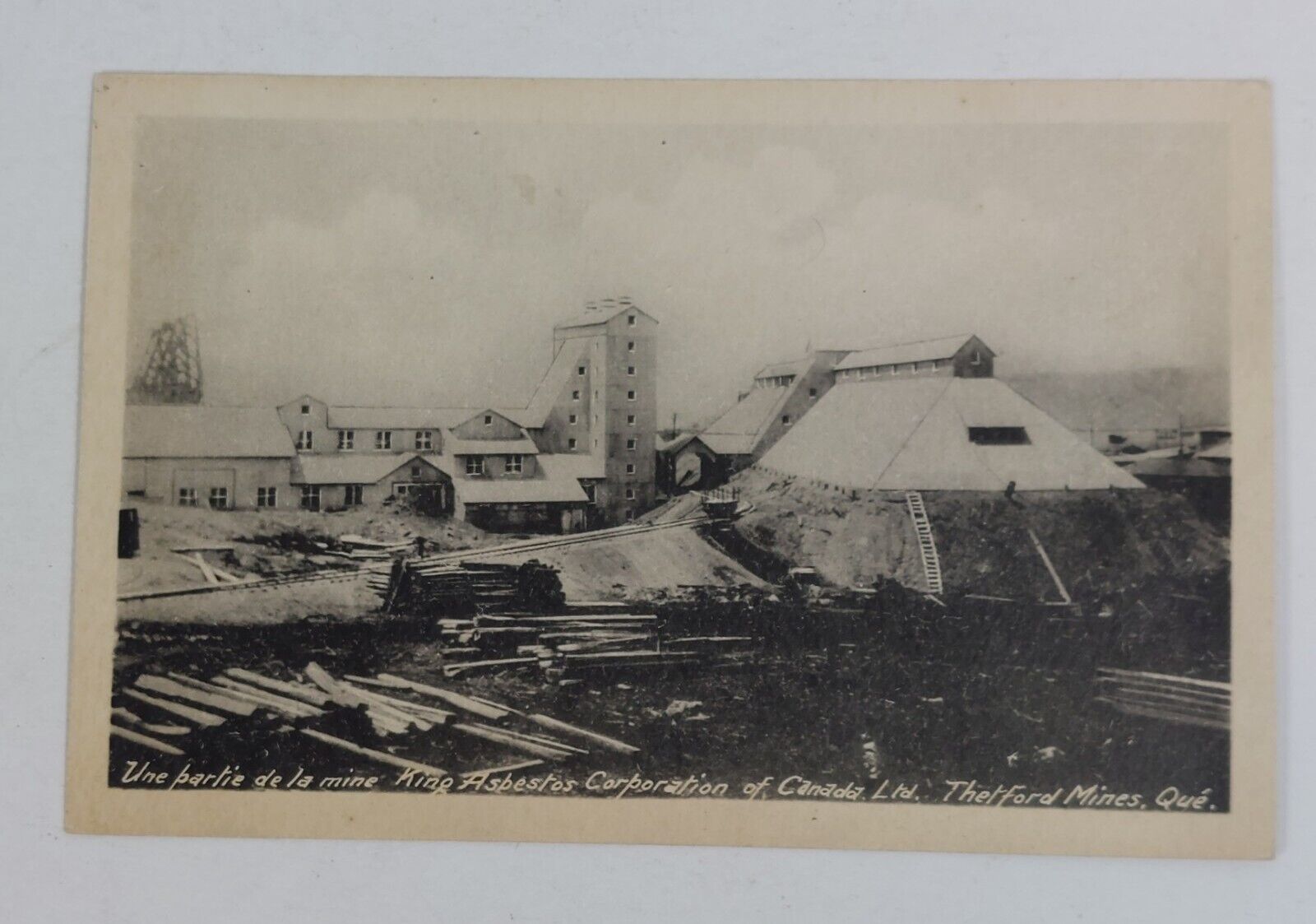 King Asbestos Corp Thetford Mines Quebec Canada Mining Vintage Postcard 