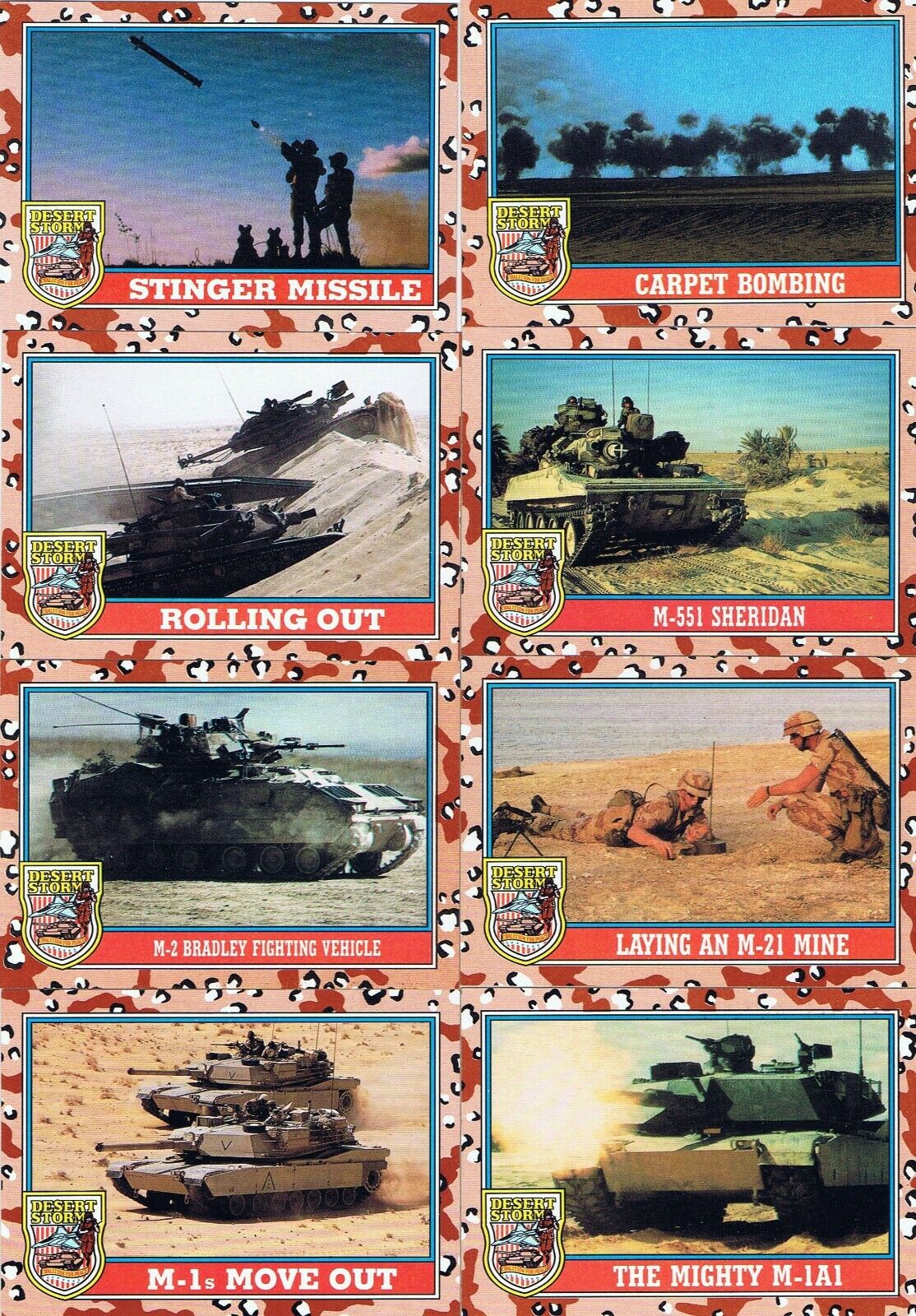 Desert Storm Victory (Series 2) Topps 1991 SINGLES $1each + Discounts+Stickers.