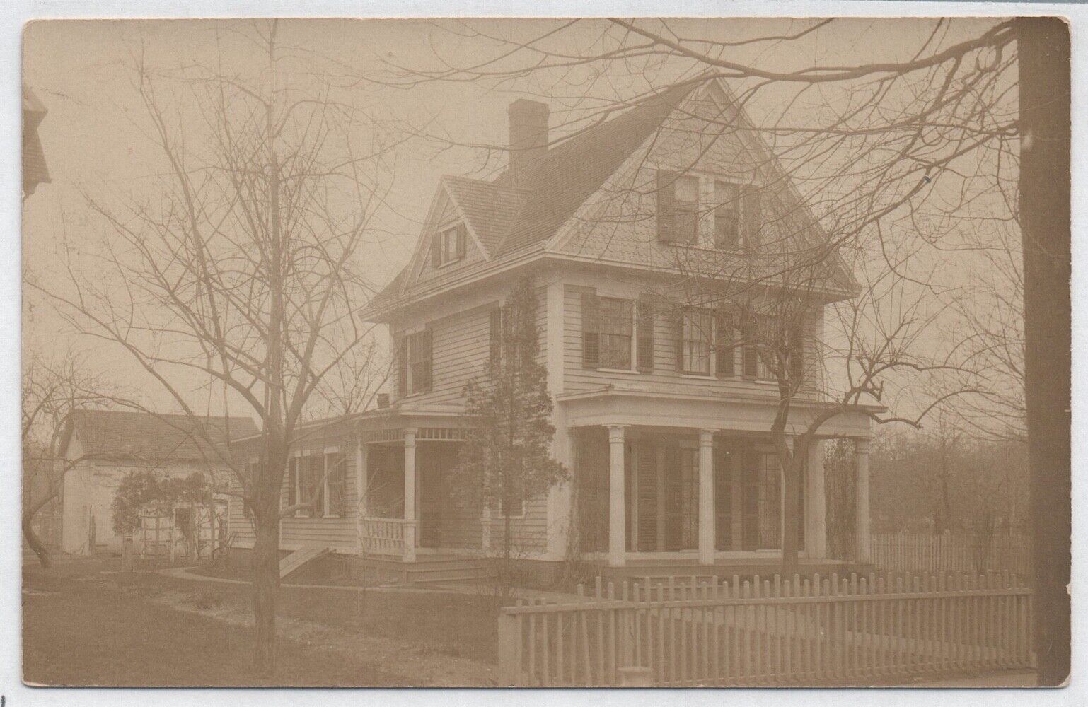 Hartford, CT House, RPPC, Postcard, Divided Back, Unposted, AZO 4 stamp box 1907