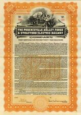 Phoenixville, Valley Forge and Strafford Electric Railway - 1910 dated $100 Gree picture