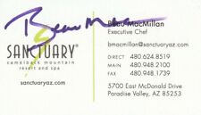 IRON CHEF & CELEBRITY CHEF BEAU MACMILLAN SIGNED BUSINESS CARD RARE picture