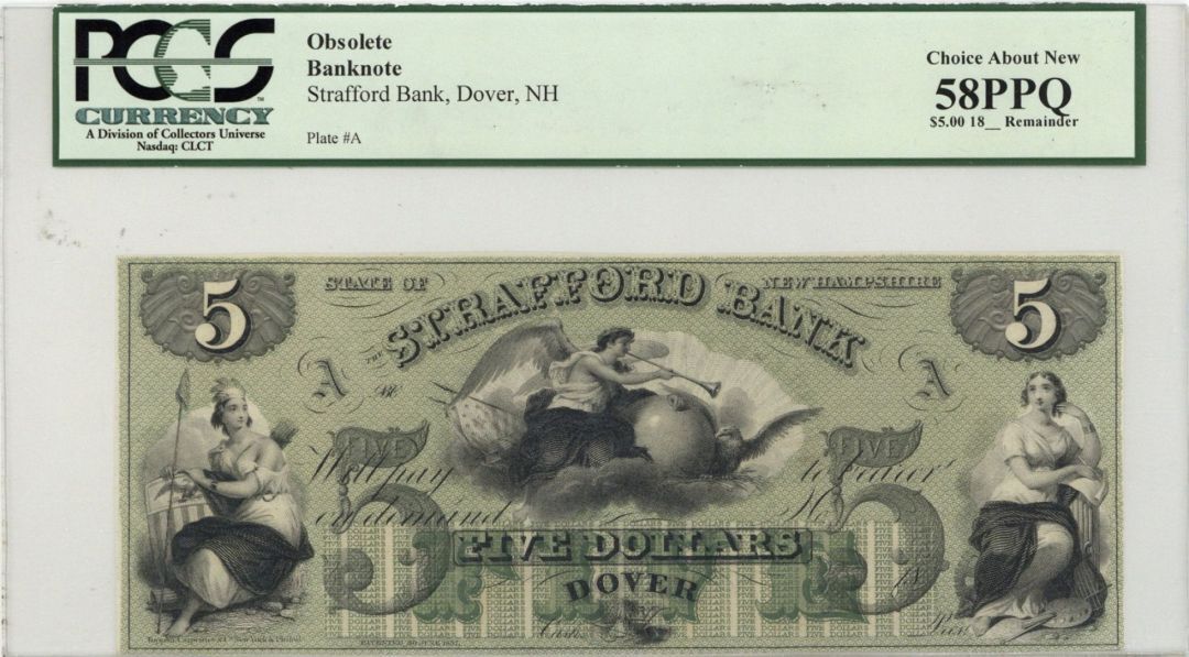 Strafford Bank $5 - Obsolete Notes - Paper Money - US - Obsolete