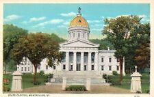 Montpelier, Vermont, VT, State Capitol, White Border Vintage Postcard e4633 picture