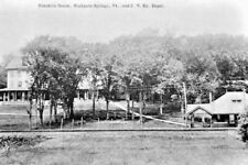 Franklin House & Railroad Depot Highgate Springs Vermont VT Reprint Postcard picture