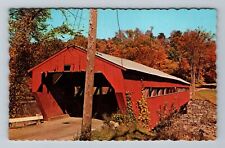 VT-Vermont, Taftsville Covered Bridge, Vintage Postcard picture