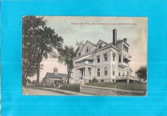 Vintage Postcard-Prospect Hill Farm, Chas. L. Hildreth\'s Estate, Westford, MA.