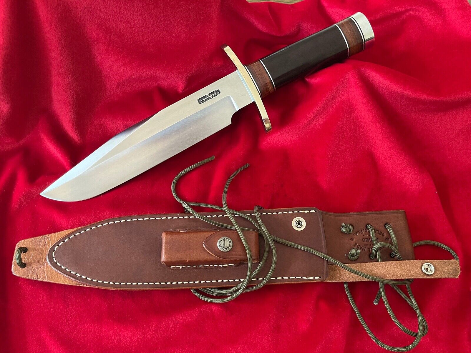 RANDALL MADE KNIFE MODEL 12-9 SPORTSMAN BOWIE #14 GRIND, MICARTA, #25 HANDLE